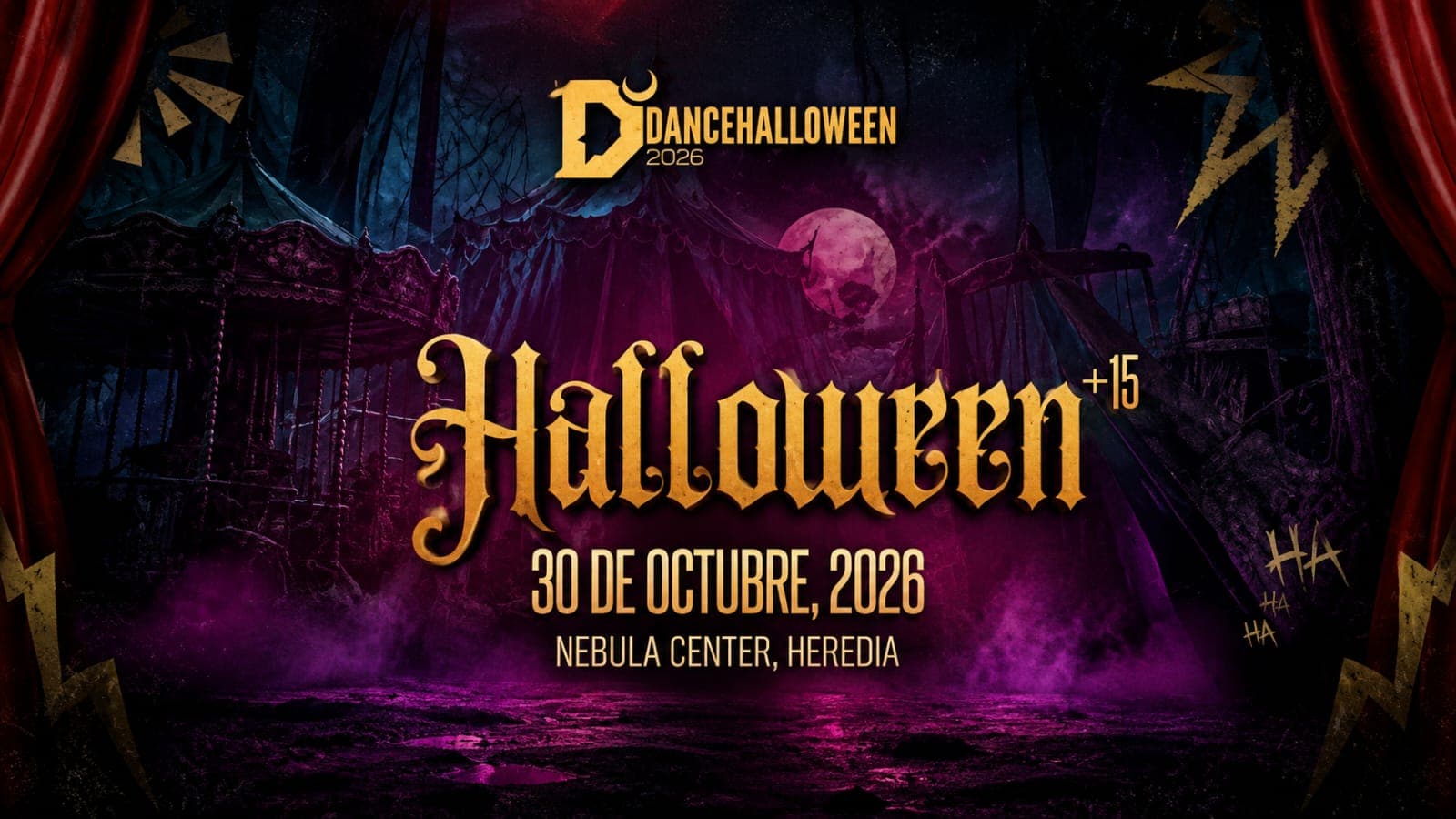 Banner de Dance Halloween Psycho paradise